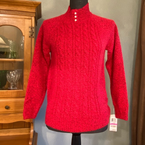 Karen Scott mock turtleneck Sweater size P/P - Picture 1 of 9